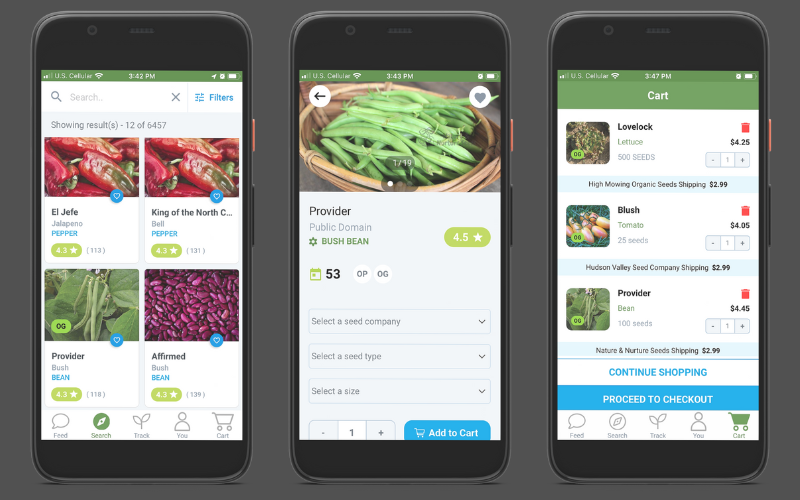 SeedLinked Marketplace on the app (iPhone)